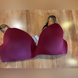 Victoria’s Secret wireless burgundy bra